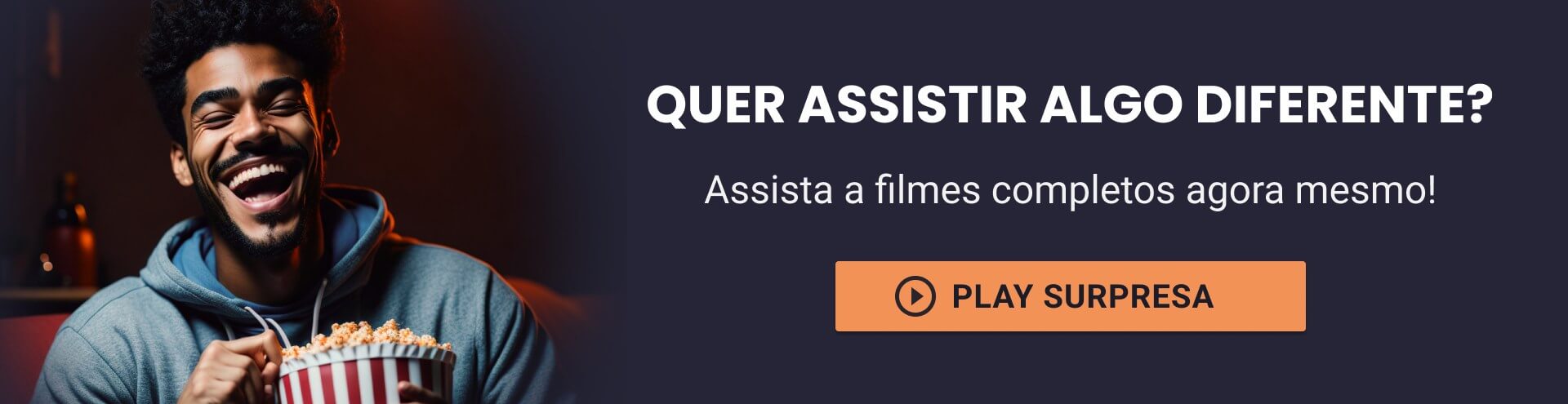 Banner promocional do Play Surpresa do Filmelier para assistir filmes grátis