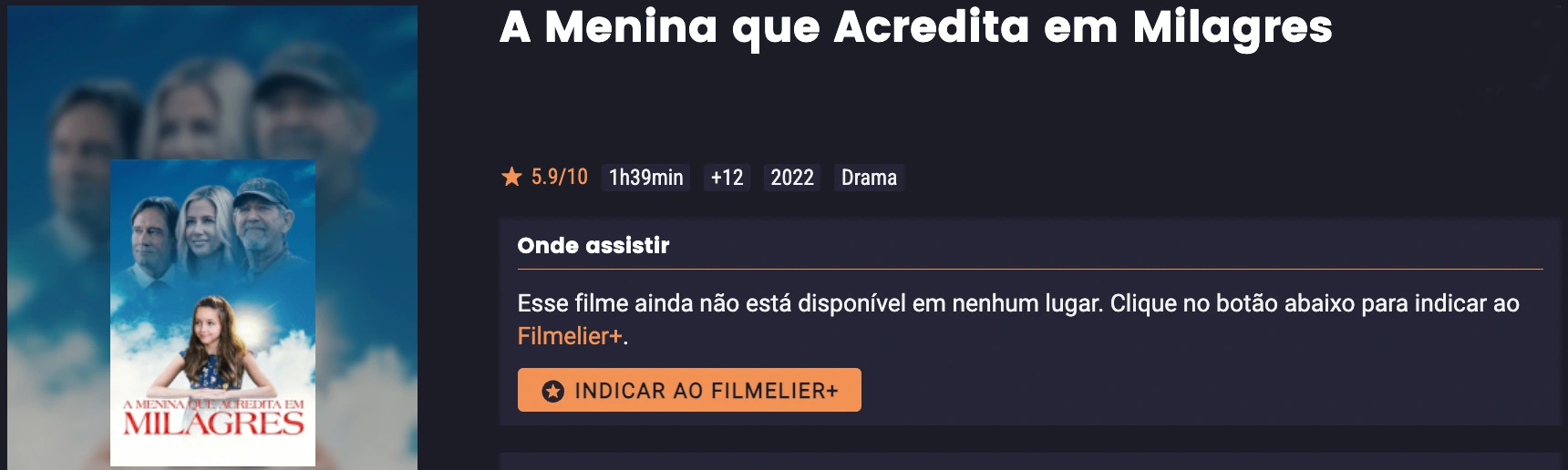 Banner promocional mostrando como indicar filmes ao catálogo do Filmelier+