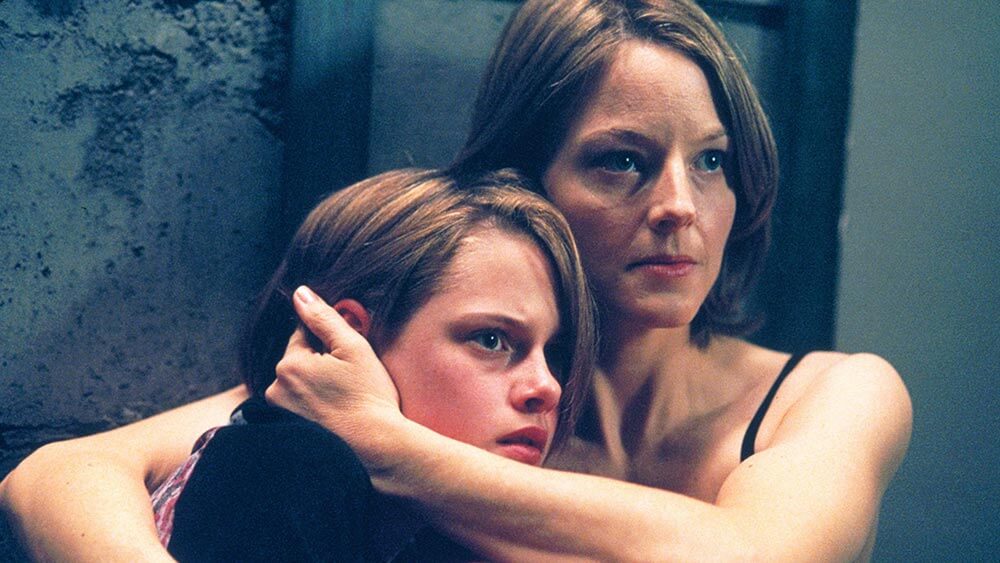 Kristen Stewart e Jodie Foster em O Quarto do Pânico