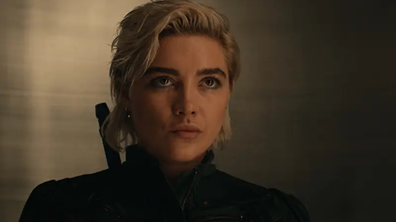 Florence Pugh em cena de Thunderbolts da Marvel Studios