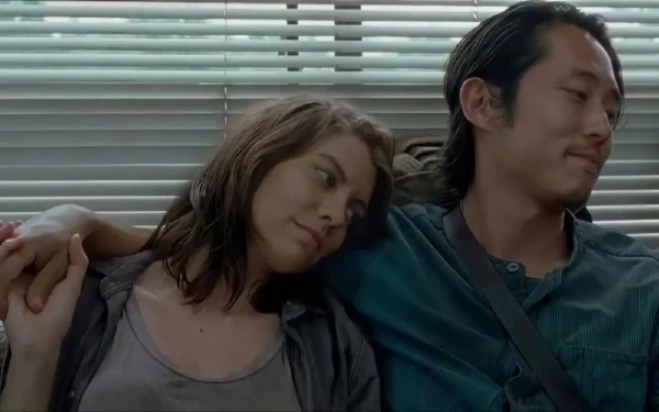 Steven Yeun e Lauren Cohan em The Walking Dead (Crédito: TMDB)