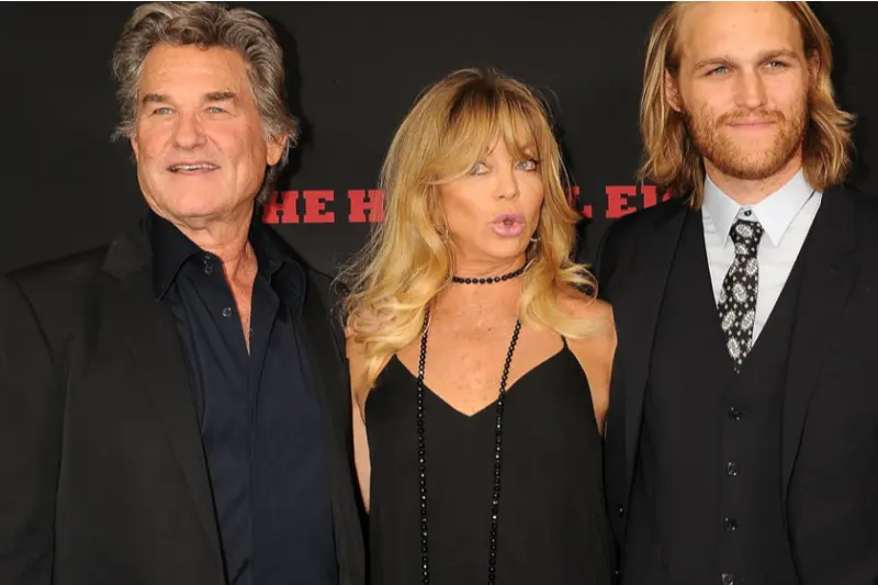 Wyat Russel e os pais: Kurt Russel e Goldie Hawn