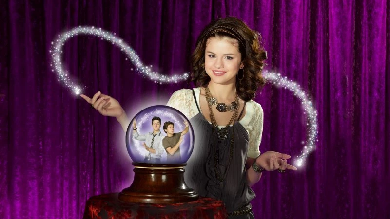 Promotional image from the Disney Channel series 'Wizards of Waverly Place', featuring Selena Gomez as Alex Russo.