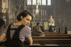 Phoebe Waller-Bridge como Fleabag na série Fleabag