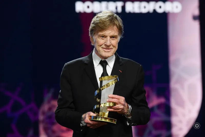 Robert Redford, ator, diretor e fundador do Festival de Sundance, em homenagem recebida pelos anos de carreira (Créditos: IMDB)