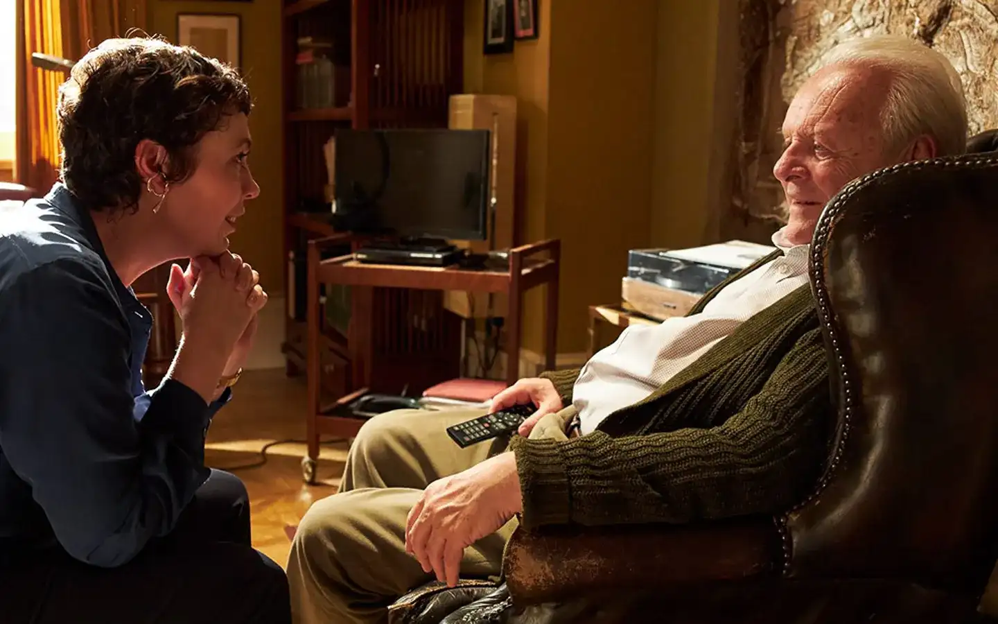 Scene from the film 'The Father' with Anthony Hopkins and Olivia Colman. (Credit: IMDB)